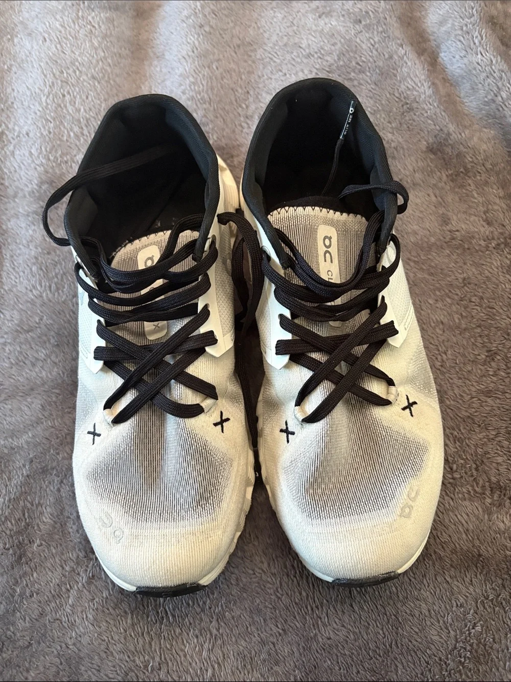 On Running Men's White and Black Athletic Sneakers